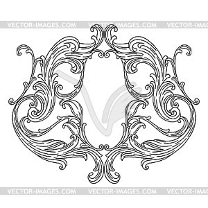 Floral element in baroque style. Decorative - vector clipart