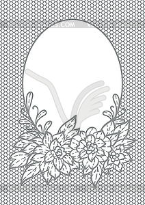 Lace background with flowers. Embroidery handmade - vector clipart / vector image