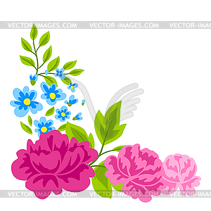 Background with pretty flowers. Beautiful decorativ - vector clipart / vector image