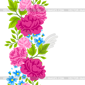 Pattern with pretty flowers. Beautiful decorative - vector clipart