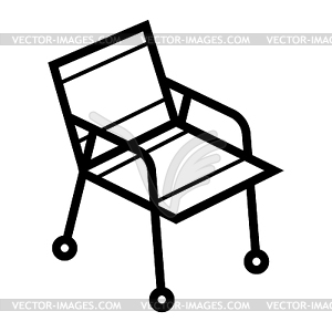 Tourist folding chair icon. Travel camping equipmen - vector clipart / vector image