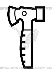 Tourist axe icon. Travel camping equipment for - vector clipart