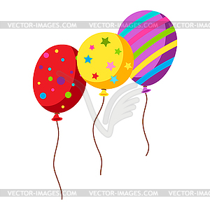 Color balloons . Happy Birthday and party - vector clipart