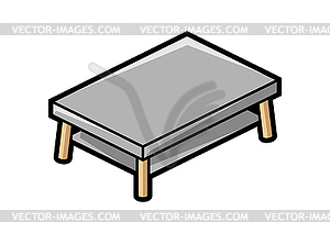 Coffee table icon in isometry style. Domestic and - vector clipart