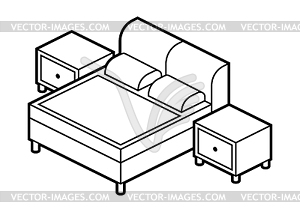 Home furniture isometry . Domestic and office - vector image