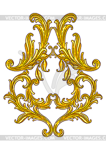 Floral element in baroque style. Decorative - vector clip art