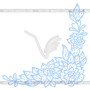 Lace background with flowers. Embroidery handmade - vector clipart