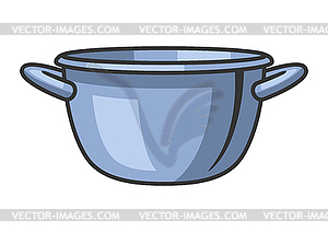 Saucepan. Stylized kitchen and restaurant utensil - royalty-free vector image