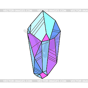 Crystal or mineral. Jewelry precious or semipreciou - vector image