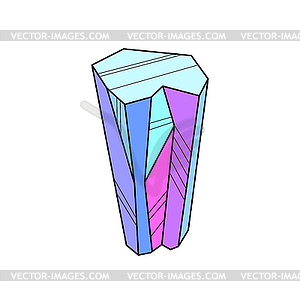 Crystal or mineral. Jewelry precious or semipreciou - vector image