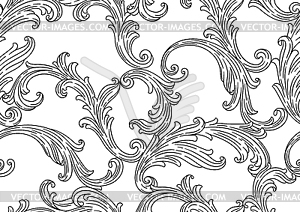 Floral pattern in baroque style. Decorative - vector image