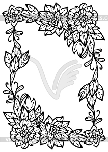 Lace background with flowers. Embroidery handmade - vector image