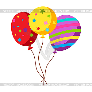 Color balloons . Happy Birthday and party - vector clip art