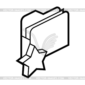 Folder like icon in isometry. Image for website, - vector image