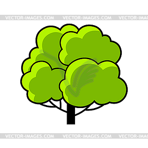 Stylized tree with leaves. or icon for emblem and - vector EPS clipart
