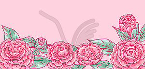 Background with camellia. Beautiful decorative - vector EPS clipart