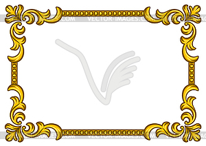 Floral frame in baroque style. Decorative curling - vector clipart
