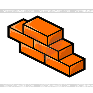 Bricks icon in isometry style. Construction image - royalty-free vector image
