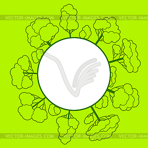 Background with trees. Spring or summer stylized - vector clip art