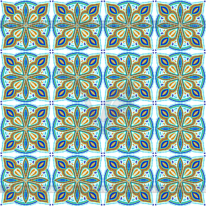 Moroccan ceramic tile pattern. Mediterranean - vector clip art