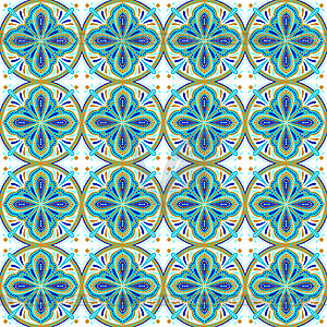 Moroccan ceramic tile pattern. Mediterranean - vector image