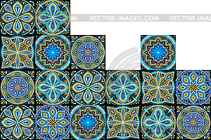 Moroccan ceramic tile pattern. Mediterranean - vector clipart