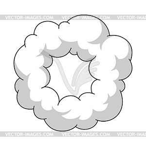 Cartoon smoke. Comic steam, cloud or fog - vector image