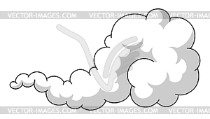 Cartoon smoke. Comic steam, cloud or fog - stock vector clipart