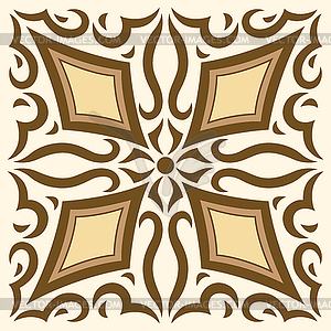 Arabic ceramic tile. Traditional eastern - royalty-free vector image