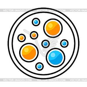 Bacterial culture icon. Science item. Medical - vector image