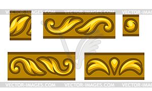 Patterns in baroque style. Decorative curling design - royalty-free vector clipart