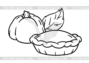 Осенняя еда. Счастливого Дня Благодарения и Хэллоуина - клипарт в векторе / векторное изображение