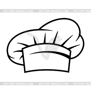 Chef hat. Stylized kitchen and restaurant utensil - vector clip art