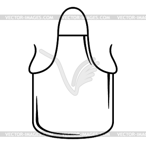 Cooking apron. Stylized kitchen and restaurant - vector clipart