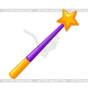 Magic wand . Witchcraft alchemy mystery element - vector clip art