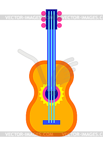 Mexican guitar. Traditional musical instrument - vector clipart