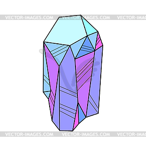Crystal or mineral. Jewelry precious or semipreciou - color vector clipart