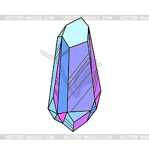 Crystal or mineral. Jewelry precious or semipreciou - vector clipart