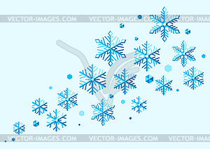 Background with abstract snowflakes. Merry Christma - royalty-free vector image