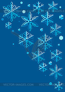 Background with abstract snowflakes. Merry Christma - vector clip art