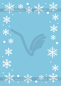 Frame with abstract snowflakes. Merry Christmas - vector clipart