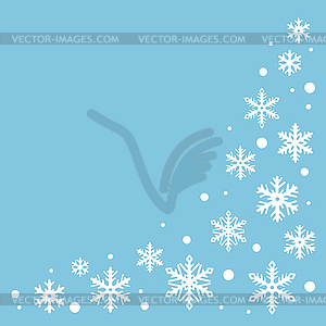 Background with abstract snowflakes. Merry Christma - vector image