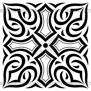 Arabic ceramic tile. Traditional eastern - vector clip art