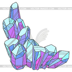 Background with crystals. Jewelry precious or - royalty-free vector image