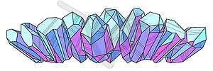 Crystals or minerals. Jewelry precious gem stone - vector clipart