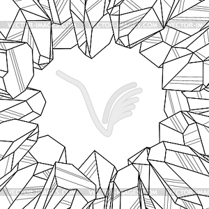Frame with crystals. Jewelry precious or - vector EPS clipart