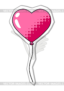 Heart balloon for Valentine Day. Holiday romantic - vector image