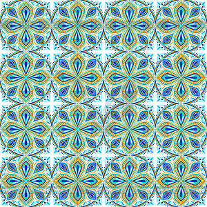Moroccan ceramic tile pattern. Mediterranean - vector clipart