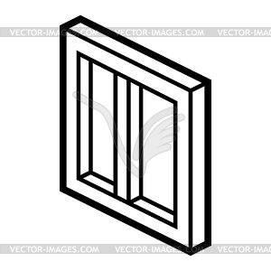 Window icon in isometry style. Repair image for - vector image