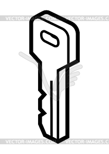 Key icon in isometry style. Image for website, - vector clipart